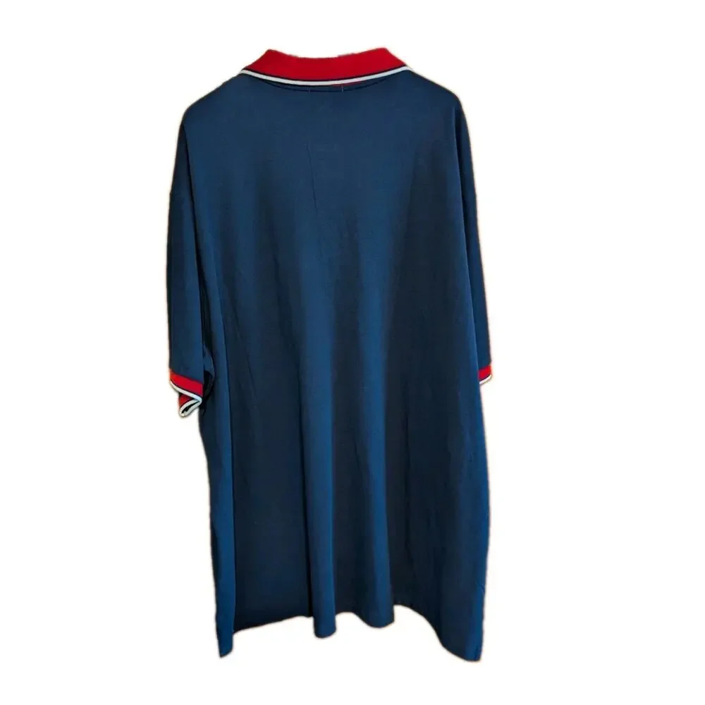 Polo Ralph Lauren Mens Polo Shirt Big & Tall 4XLT Navy Blue Red Tipped NEW